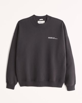 Abercrombie & Fitch + Micro-Logo Crew Sweatshirt