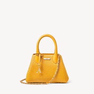 Aspinal of London + Paris Bag in Buttercup Woven Leather