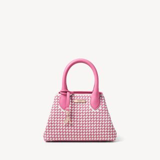 Aspinal of London + Paris Bag in Candy Pink Woven Leather