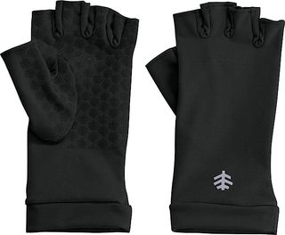 Women's UV Protection Gloves for Gel Nail Lamp, Full Cover UPF 50+ Skin  Care Fingerless Gloves, Gray