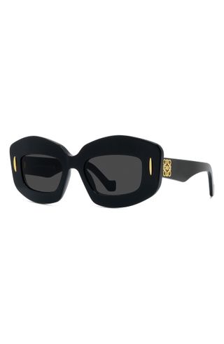Loewe + Silver Screen 49mm Rectangular Sunglasses