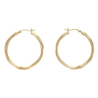 Completedworks + Gold Furrowed Hoop Earrings