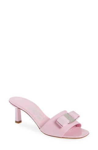 Ferragamo + Glo Bow Slide Sandal