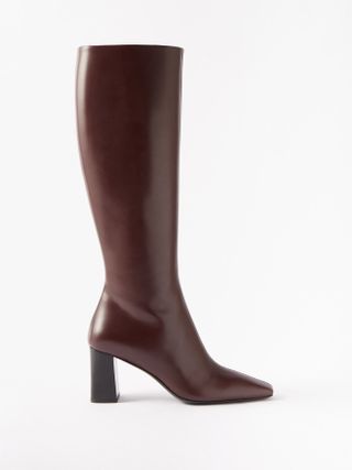 The Row + Square-Toe 75 Leather Boots
