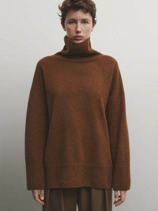 Massimo Dutti + Wool-Blend High-Neck Sweater