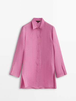Massimo Dutti + Oversize Linen Blouse With Vents
