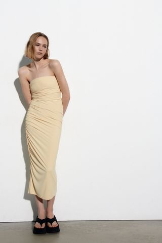 Zara + Fitted Mid-Length Dress