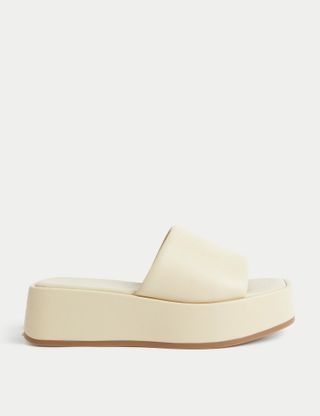 M&S Collection + Flatform Square Toe Mules
