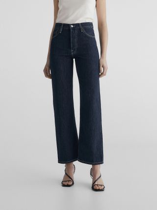 Massimo Dutti + Straight-Fit High-Waist Jeans