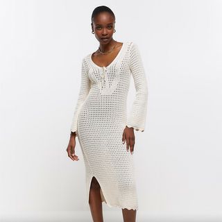 River Island + Crochet Cover-Up Maxi Dress