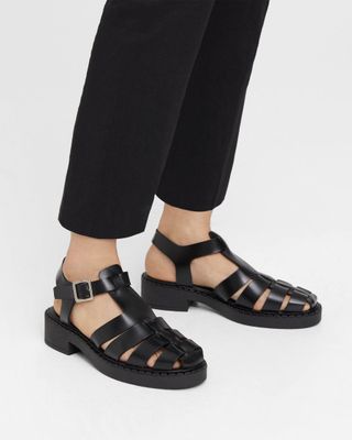Theory + Lug Sole Fisherman Sandal in Leather