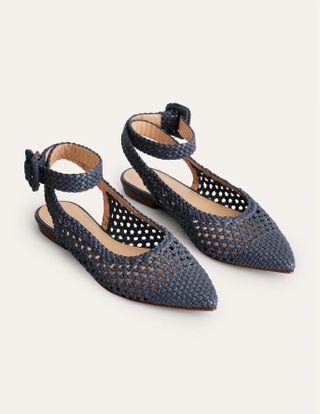 Boden + Ankle Strap Pointed Flats