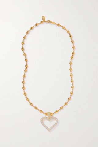 Crystal Haze Jewelry + Habibi + Not So Heartless Gold-Plated Cubic Zirconia Necklace