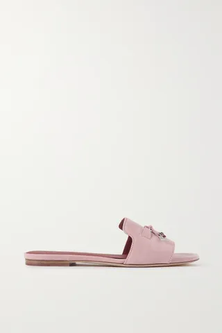 Loro Piana + Summer Charms Suede Slides