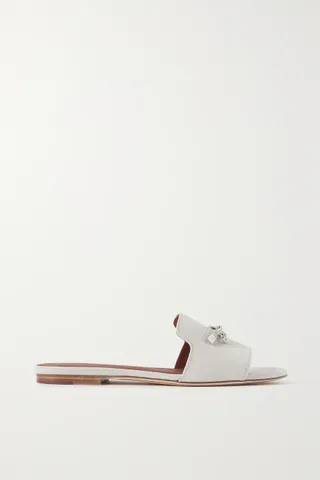 Loro Piana + Summer Charms Suede Slides