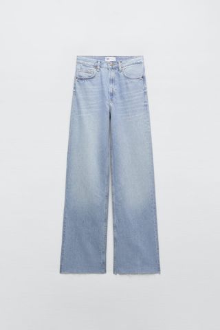 Zara + TRF Wide-Leg High-Waist Extra-Long Jeans