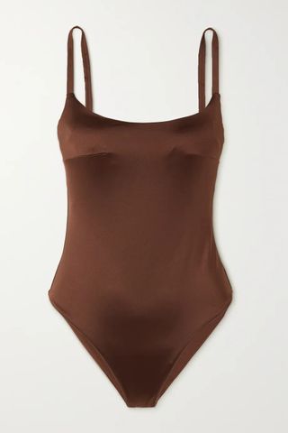 Form and Fold + Underwired Swimsuit in Brown