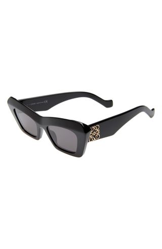 Loewe + Chunky Anagram 50mm Small Cat Eye Sunglasses