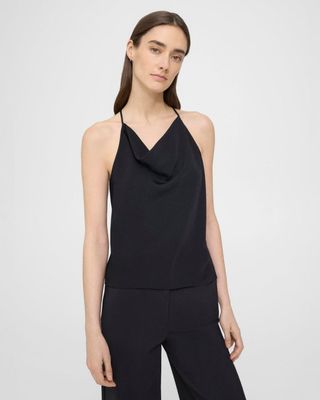 Theory + Cowl Neck Halter Top in Viscose