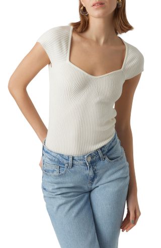 Vero Moda + Willow Cap Sleeve Rib Sweater