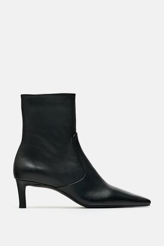 Zara + Leather Ankle Boots
