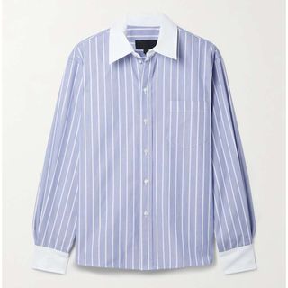 Nili Lotan + Telma Striped Cotton-Poplin Shirt