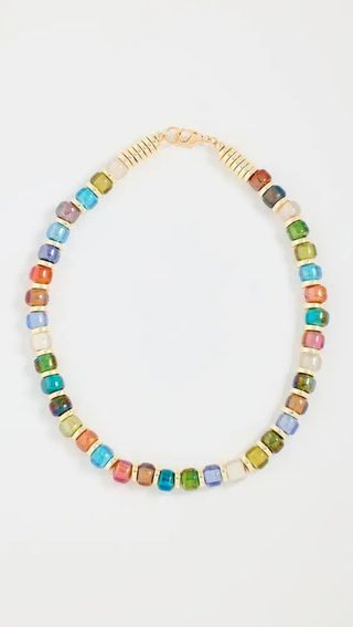 Alexa Leigh + Multicolor Necklace With Gold Spacers