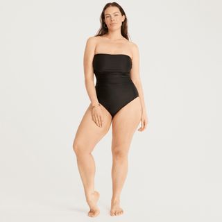 J.Crew + Ruched Bandeau One-Piece
