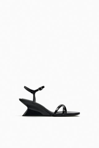 Zara + Strappy Wedge Sandals