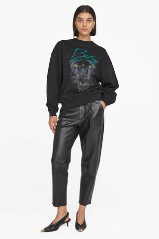 Anine Bing + Kenny Sweatshirt Panther in Vintage Black