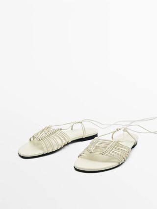 Massimo Dutti + Multi-Strap Flat Sandals
