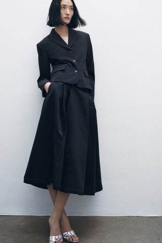 Zara + Tailored Wool-Blend Blazer
