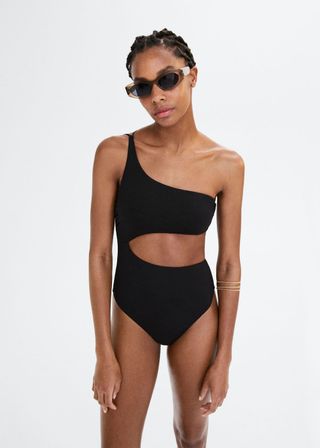 Mango + Swimsuit With Asymmetrical Opening