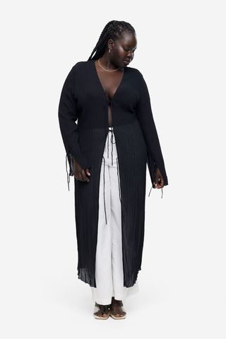 H&M + Pleated Tie-Front Dress