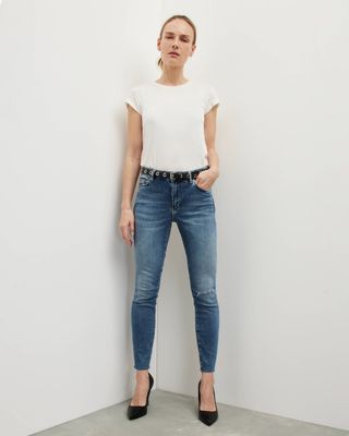 AllSaints + Miller Mid-Rise Destroyed Skinny Jeans