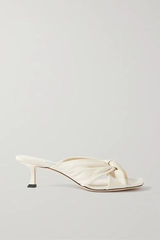 Jimmy Choo + Avenue 50 Knotted Leather Mules