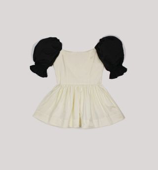 Zepherina + Party Dress- Ivory Black Cotton