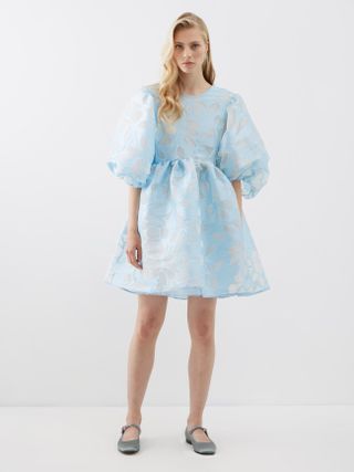 Cecilie Bahnsen + Mabel Puff-Sleeved Betula Fil-Coupé Dress