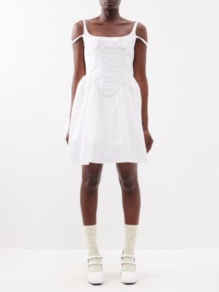 Shushu Tong + Taffeta Corset Mini Dress