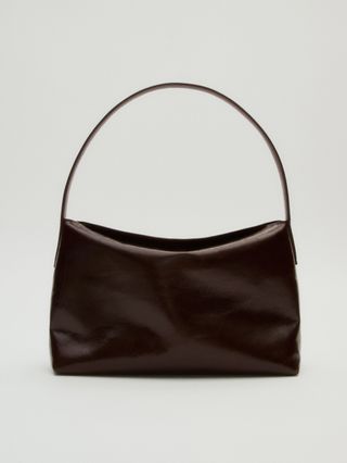 Massimo Dutti + New ‘90s Cracked Leather Shoulder Bag