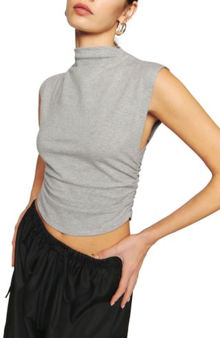 Reformation + Lindy Mock Neck Crop Top