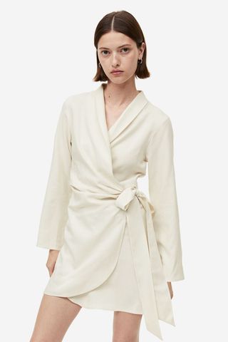 H&M + Linen-Blend Wrap Dress