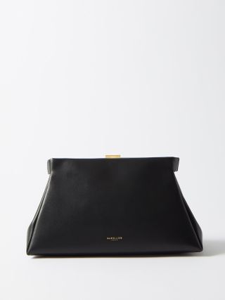 Demellier + Canne Leather Pouch Clutch Bag