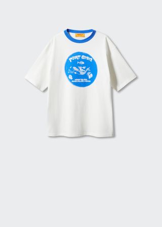 Mango + Printed Oversize T-Shirt