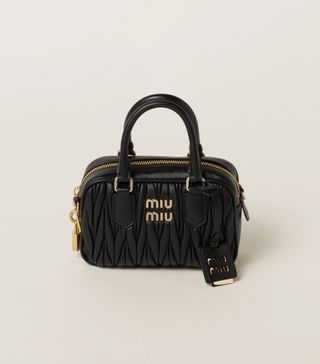 Miu Miu + Matelassé Nappa Leather Top-Handle Bag