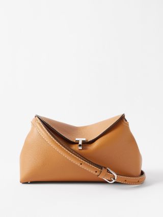 Toteme + T-Lock Small Grained-Leather Cross-Body Bag