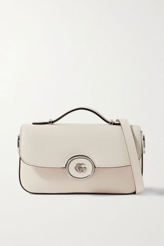 Gucci + Embellished Leather Shoulder Bag