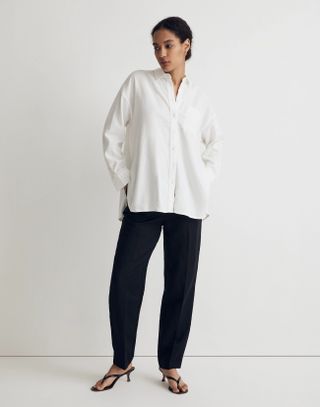 Madewell + The Linen-Blend Oversized Shirt