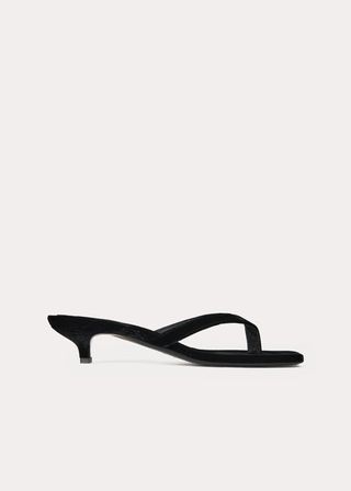 Toteme + The Velvet Flip-Flop Heel Black