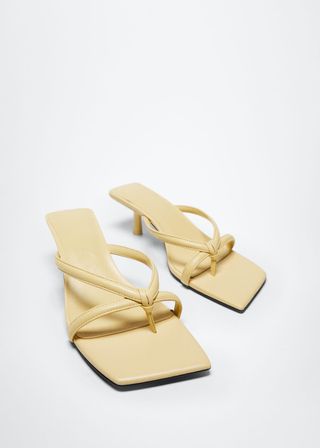 Mango + Structured Leather Sandals